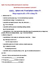 Đề cương ôn tập học kỳ 1 môn tiếng Anh Lớp 11 - Năm học 2016-2017